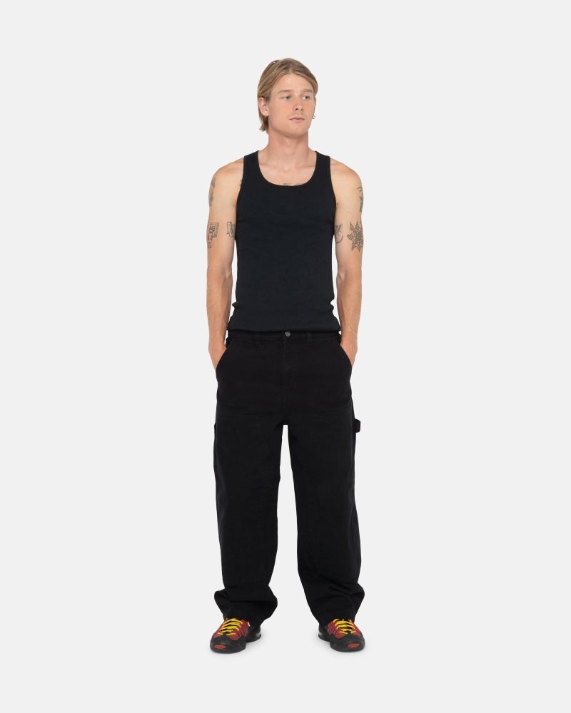 Pantalon Stussy Travail Tela Noir | KOX-9081607