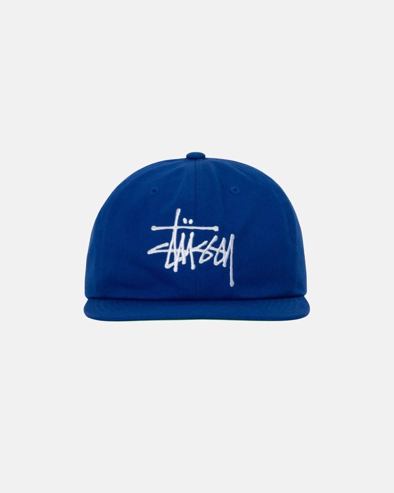 Casquettes Stussy Mid-depth Basic Strapback Bleu Royal | KLA-1327928