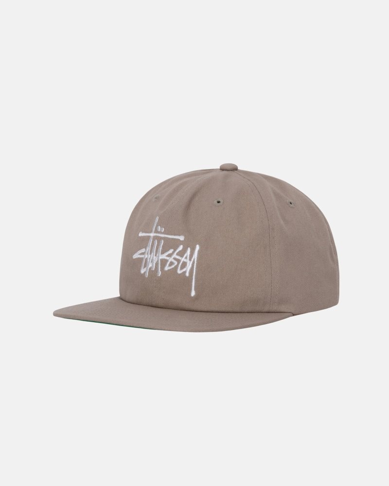 Casquettes Stussy Mid-depth Basic Strapback Kaki | COA-2587291