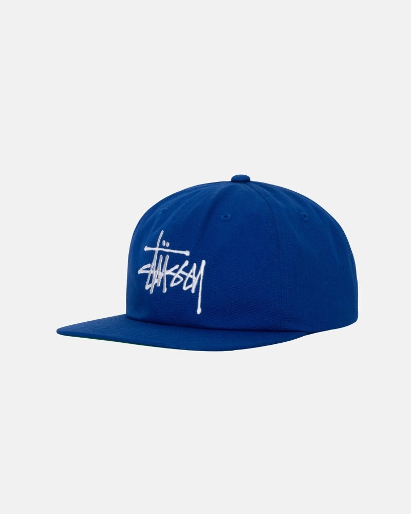 Casquettes Stussy Mid-depth Basic Strapback Bleu Royal | KLA-1327928