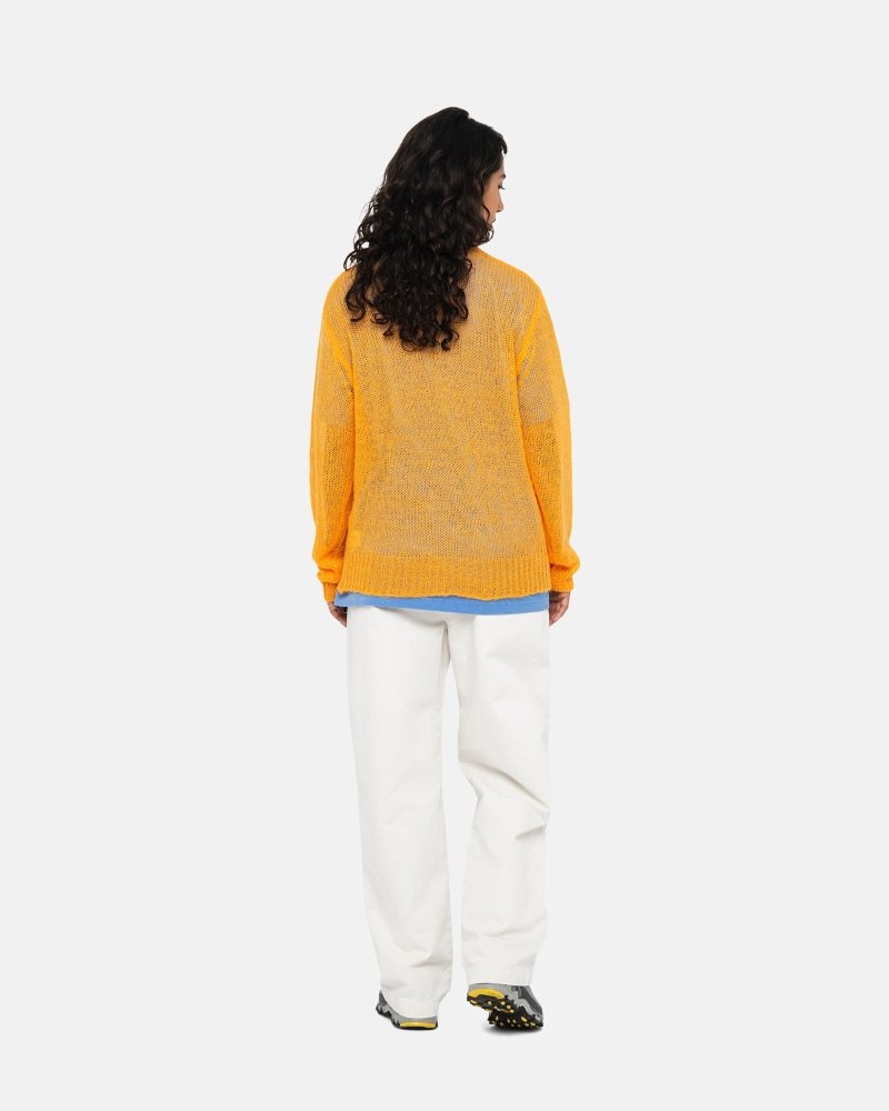 Pull Stussy Loose Knit Logo Orange | LRR-8565425