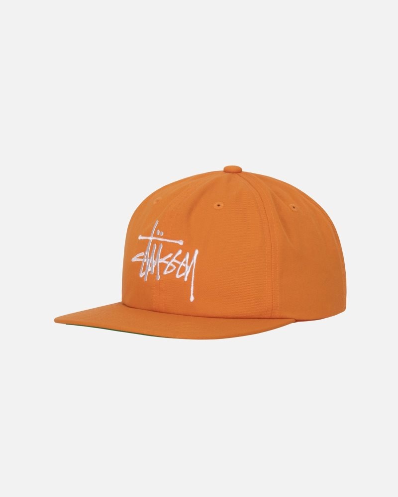 Casquettes Stussy Mid-depth Basic Strapback Orange | OTR-1352706