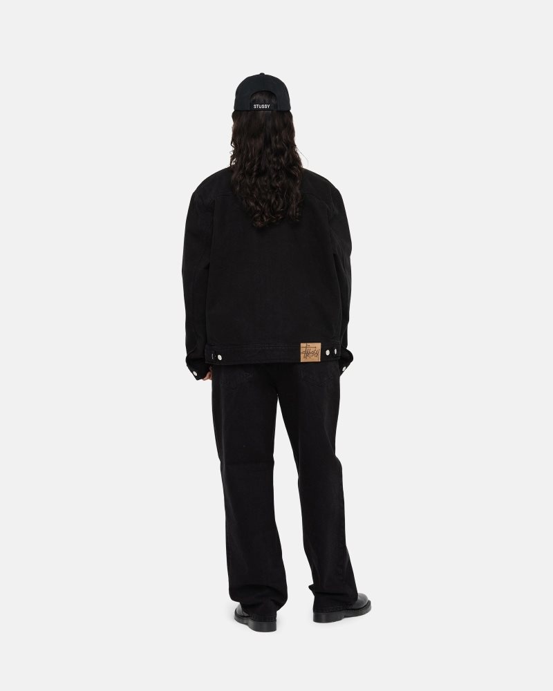 Veste Stussy Zip Travail Overdyed Noir | XDW-8351264