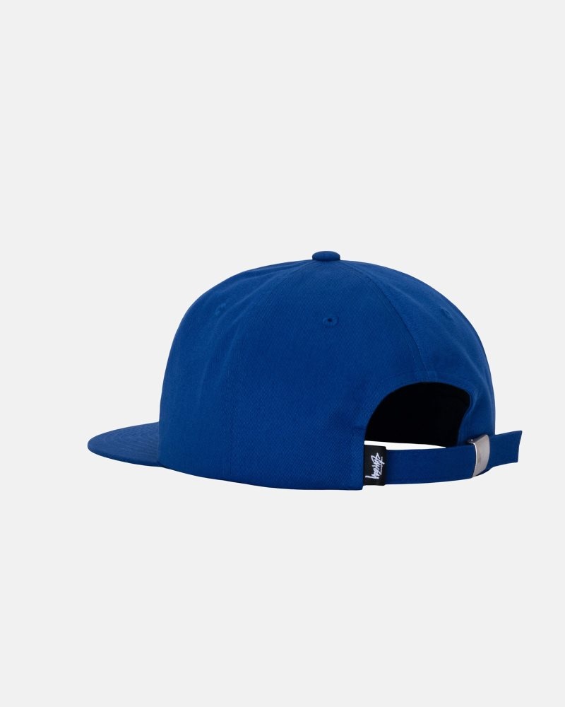 Casquettes Stussy Mid-depth Basic Strapback Bleu Royal | KLA-1327928