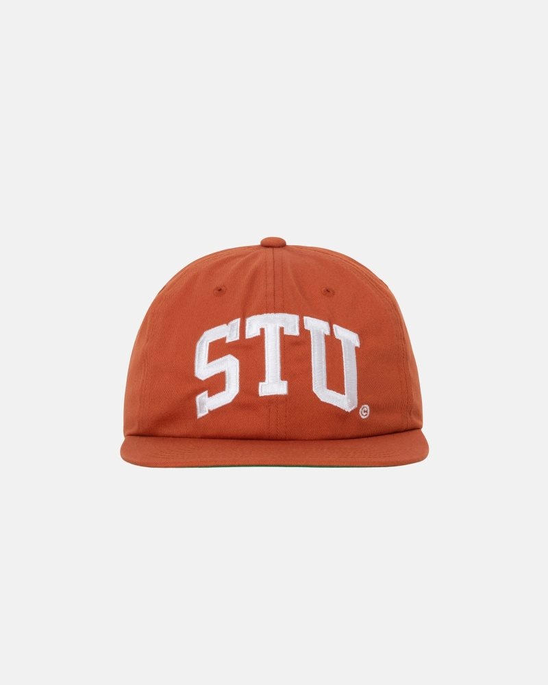 Casquettes Stussy Mid-depth Stu Arch Strapback Orange Foncé | MKK-4993192