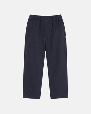 Pantalon Stussy Beach Brushed Coton Bleu Marine | GCG-0608572