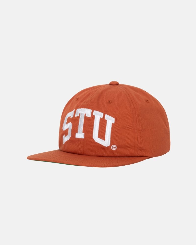 Casquettes Stussy Mid-depth Stu Arch Strapback Orange Foncé | MKK-4993192