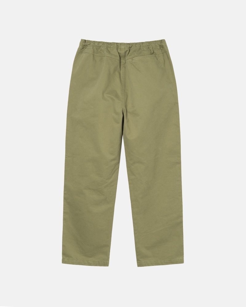 Pantalon Stussy Beach Brushed Coton Vert Olive | LEC-7902718