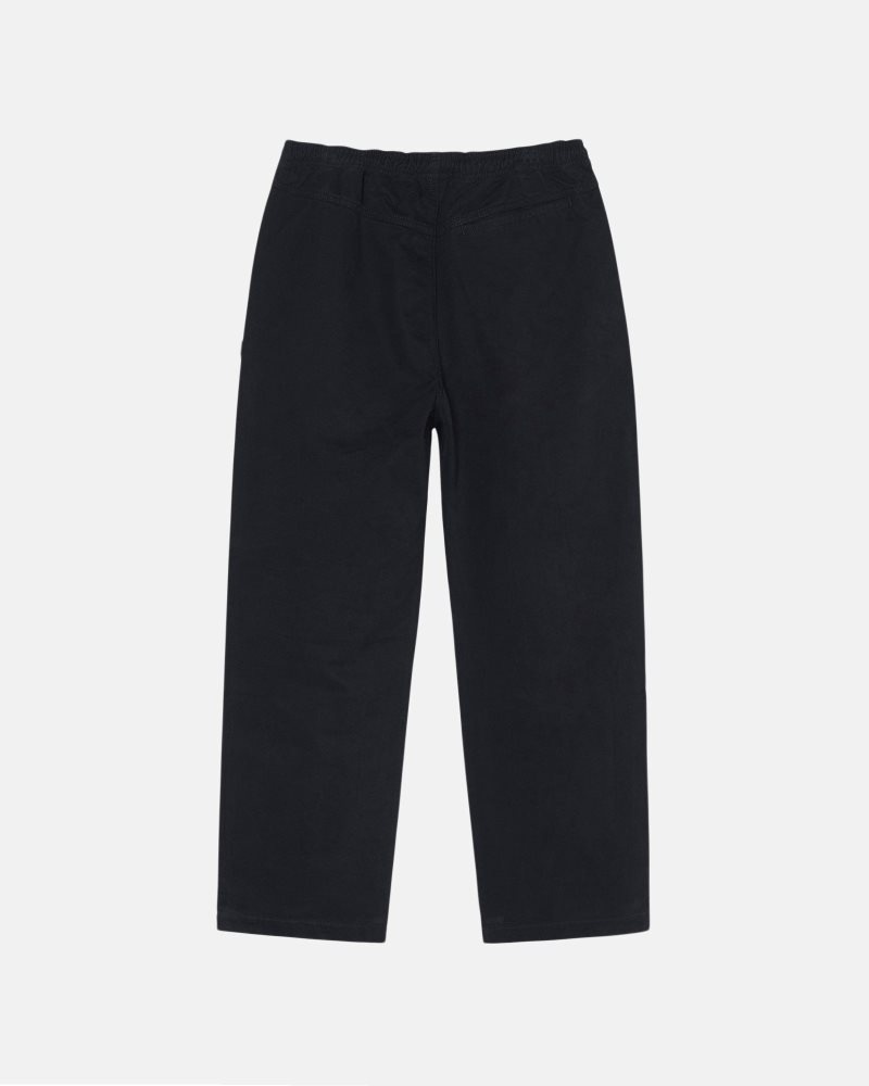 Pantalon Stussy Beach Brushed Coton Noir | GSE-9140300