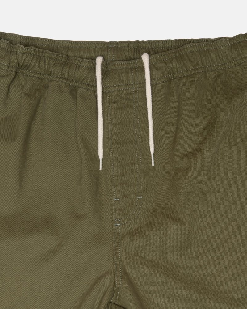 Pantalon Stussy Beach Brushed Coton Vert Olive | LEC-7902718