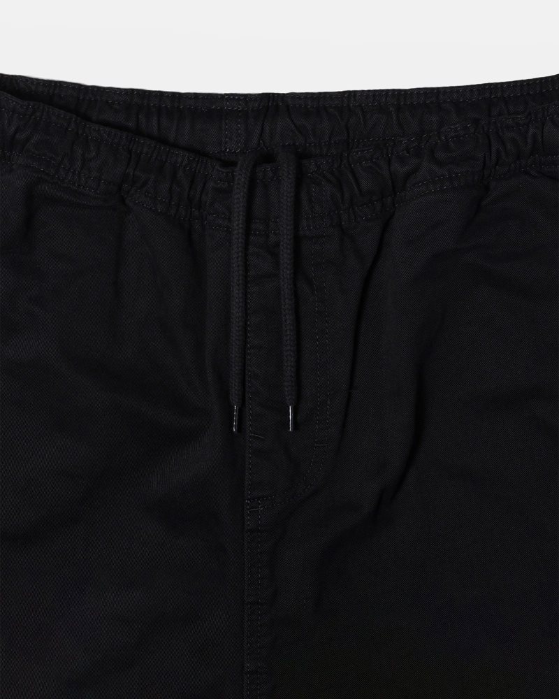 Pantalon Stussy Beach Brushed Coton Noir | GSE-9140300