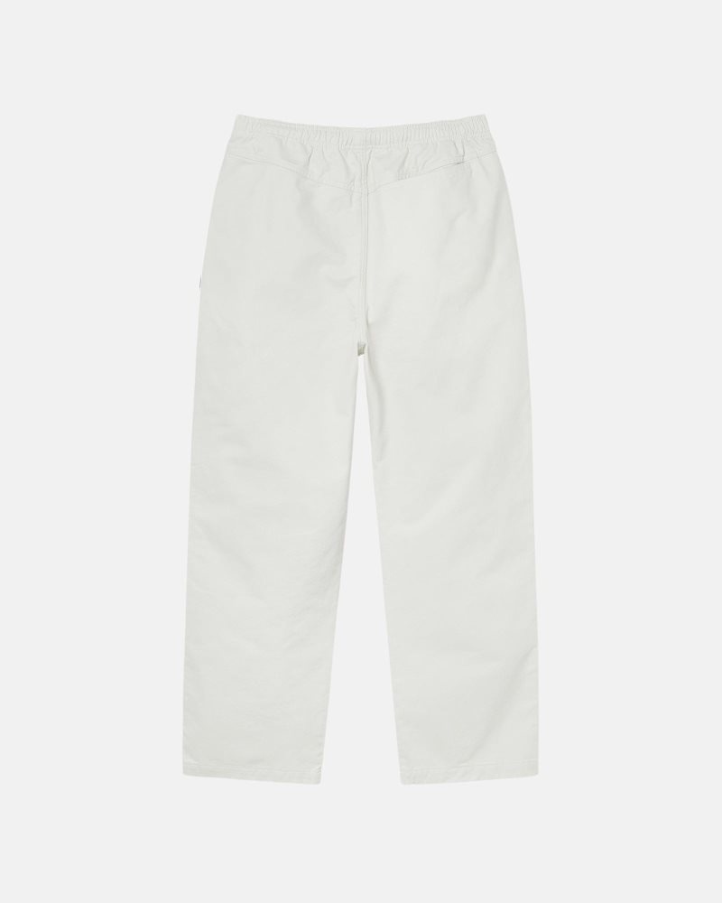 Pantalon Stussy Beach Brushed Coton Bone | WVD-3202574