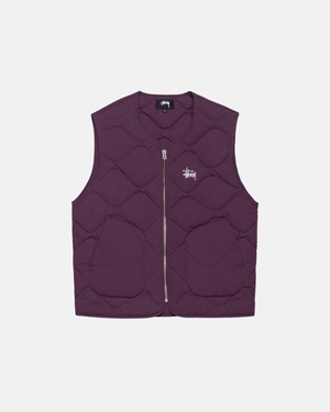 Gilet Stussy Recycled Nylon Liner Plum | SKZ-9405687