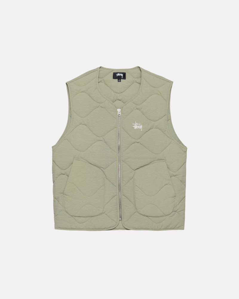 Gilet Stussy Recycled Nylon Liner Coyote | TPW-1389666