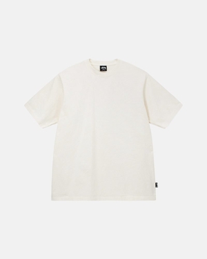 T Shirts Stussy Pigment Dyed Crew Natural | ZNQ-6003732