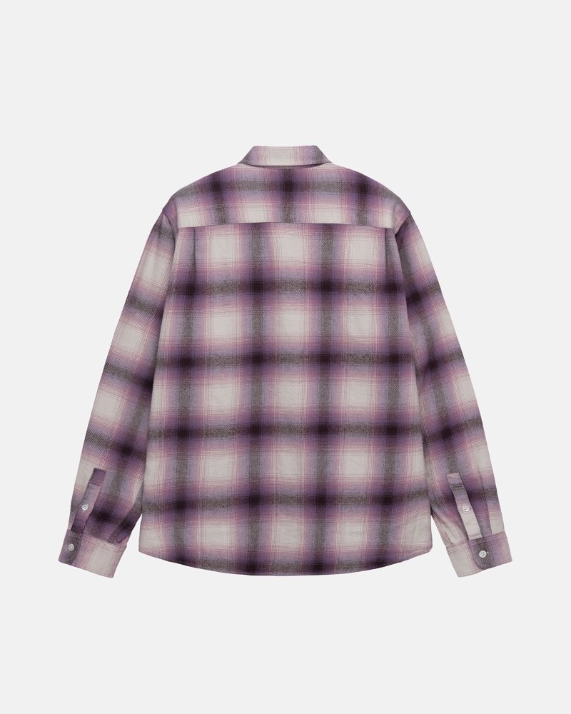 Chemise Stussy Bay Plaid Berry | WHJ-3929394