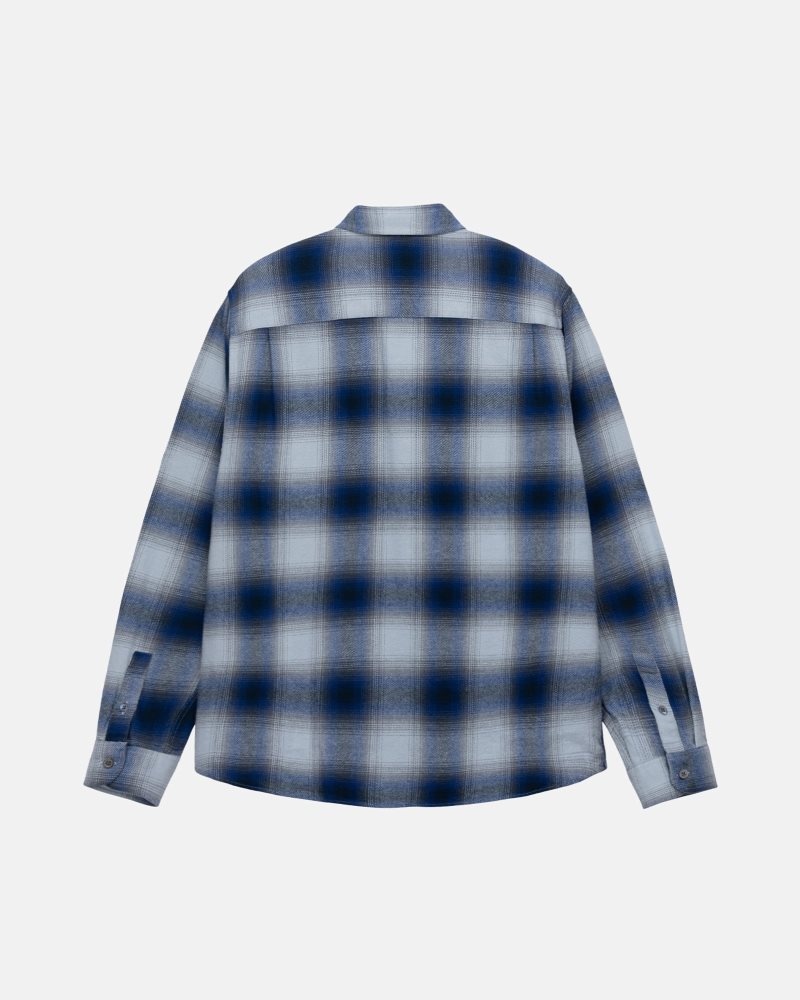 Chemise Stussy Bay Plaid Bleu Marine | KID-1385569