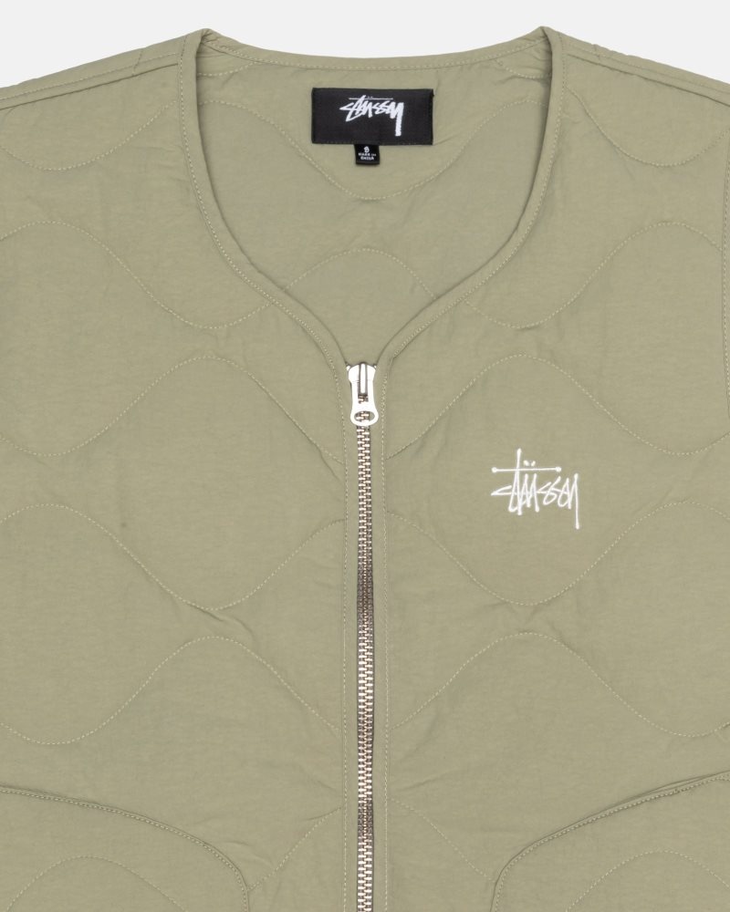 Gilet Stussy Recycled Nylon Liner Coyote | TPW-1389666