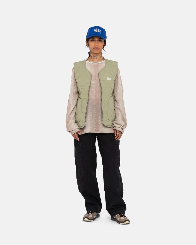 Gilet Stussy Recycled Nylon Liner Coyote | TPW-1389666