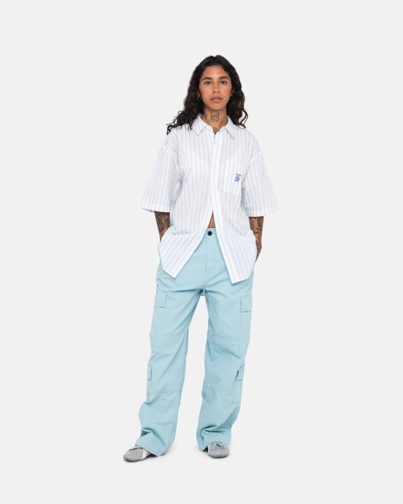 Pantalon Stussy Surplus Cargo Ripstop Aquamarine | OAY-9232255