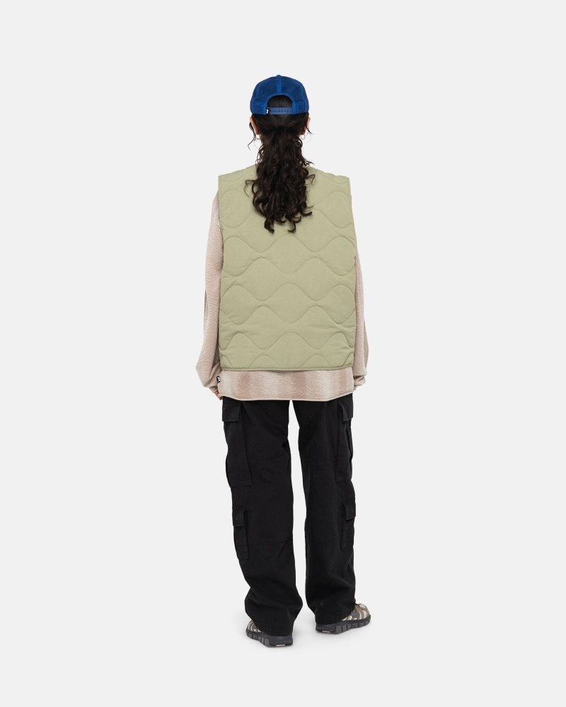 Gilet Stussy Recycled Nylon Liner Coyote | TPW-1389666