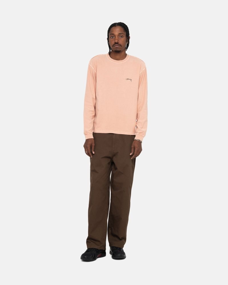 T Shirts Stussy Lazy Ls Dusty Peach | GFG-7115890