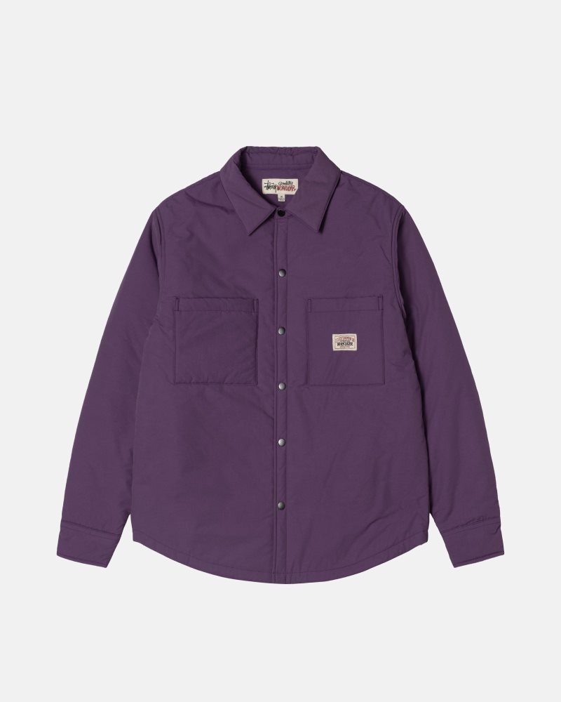 Chemise Stussy Rembourré Tech Over Violette | DTM-6282792