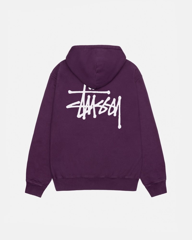 Sweat a Capuche Stussy Basic Stüssy Pigment Dyed Violette | FVY-2557821