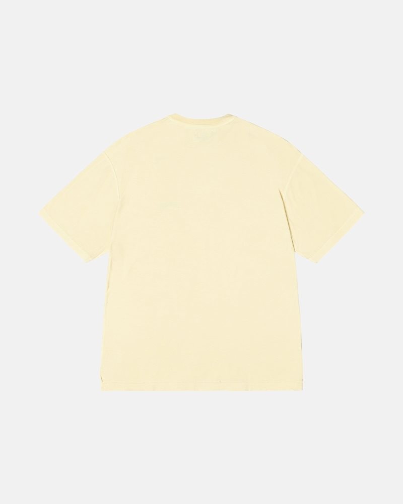 T Shirts Stussy Lazy Jaune | QXP-6992429