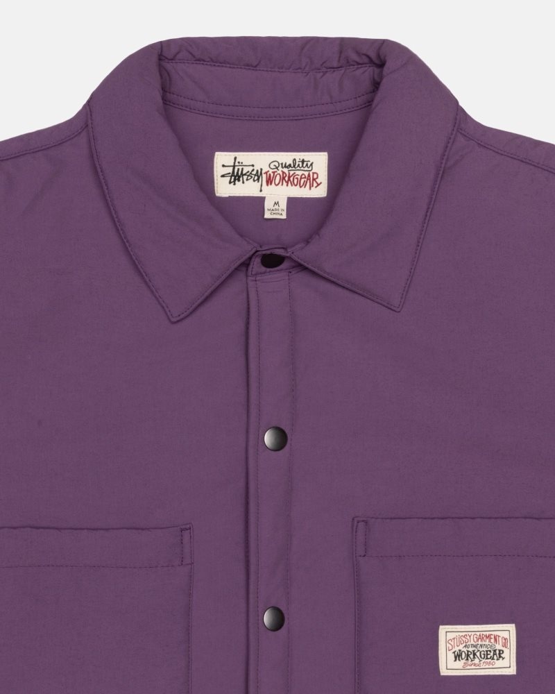 Chemise Stussy Rembourré Tech Over Violette | DTM-6282792