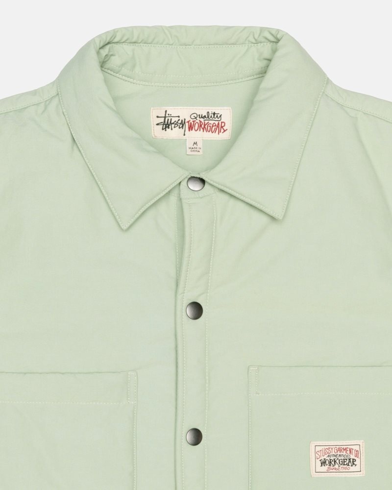 Chemise Stussy Rembourré Tech Over Vert | DMS-9888263