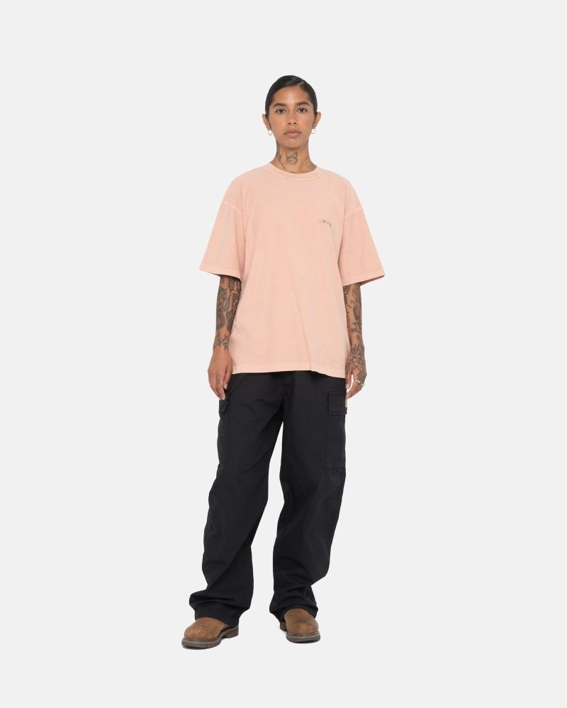 T Shirts Stussy Lazy Dusty Peach | SJZ-8050531