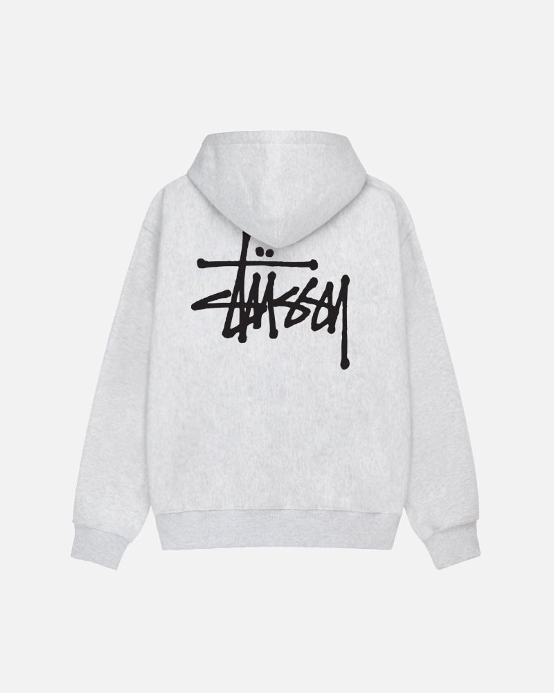 Sweat a Capuche Stussy Basic Stüssy Zip Ash Heather | FVF-2018212