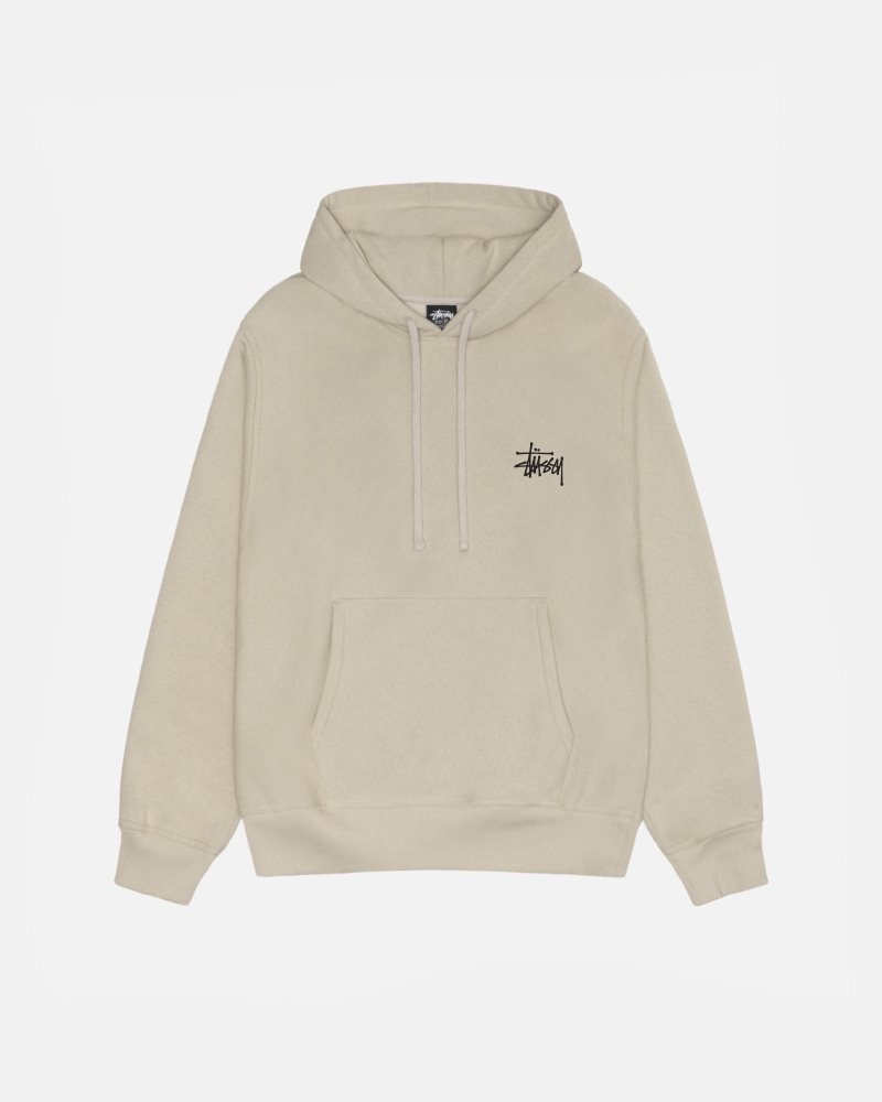 Sweat a Capuche Stussy Basic Stüssy Kaki | PJG-1415855