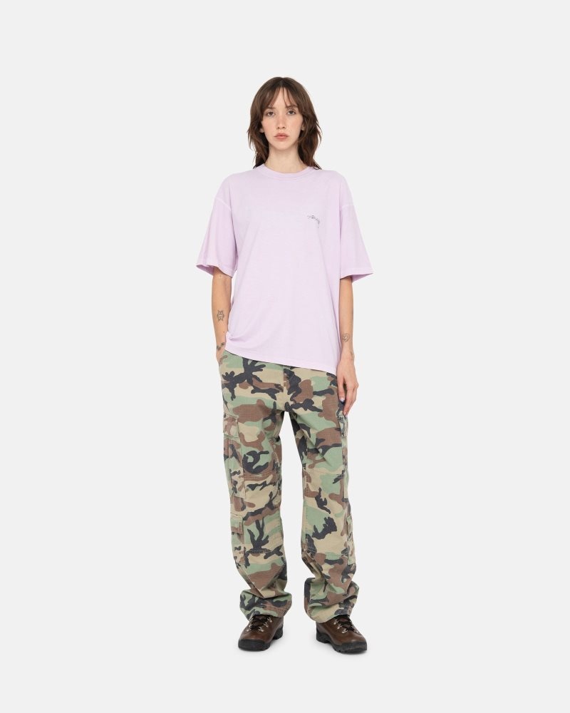 T Shirts Stussy Lazy Lilac | CLH-5462174