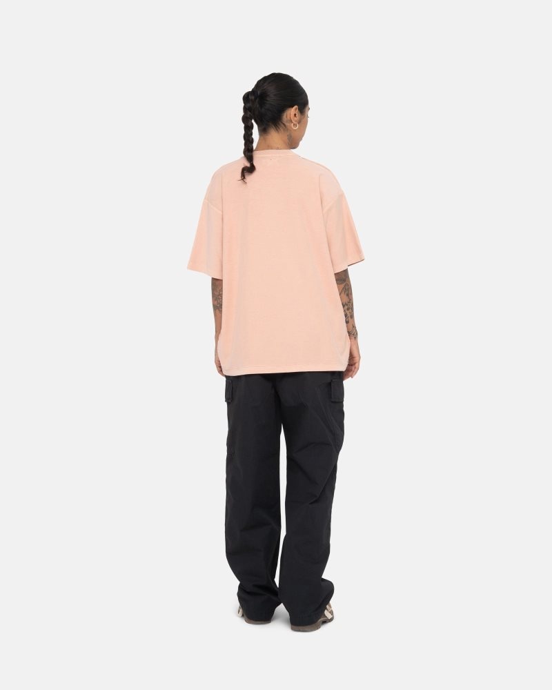 T Shirts Stussy Lazy Dusty Peach | SJZ-8050531