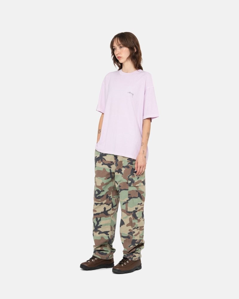 T Shirts Stussy Lazy Lilac | CLH-5462174