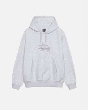 Sweat a Capuche Stussy Basic Applique Ash Heather | HRC-2799778