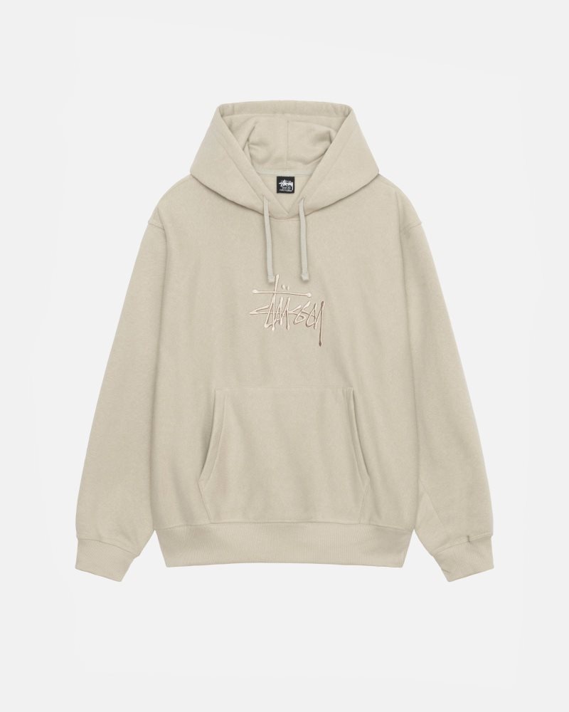 Sweat a Capuche Stussy Basic Applique Kaki | GUR-6591580