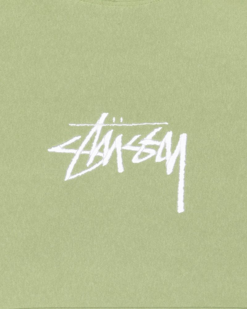 Sweat a Capuche Stussy Stock Logo Applique Moss | KZR-6450868