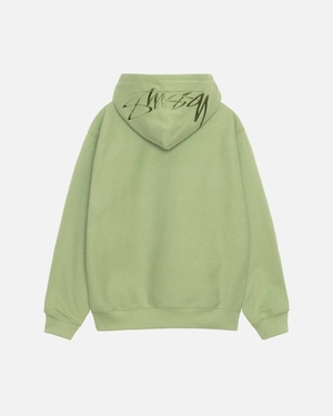 Sweat a Capuche Stussy Back Applique Moss | VYZ-3850165