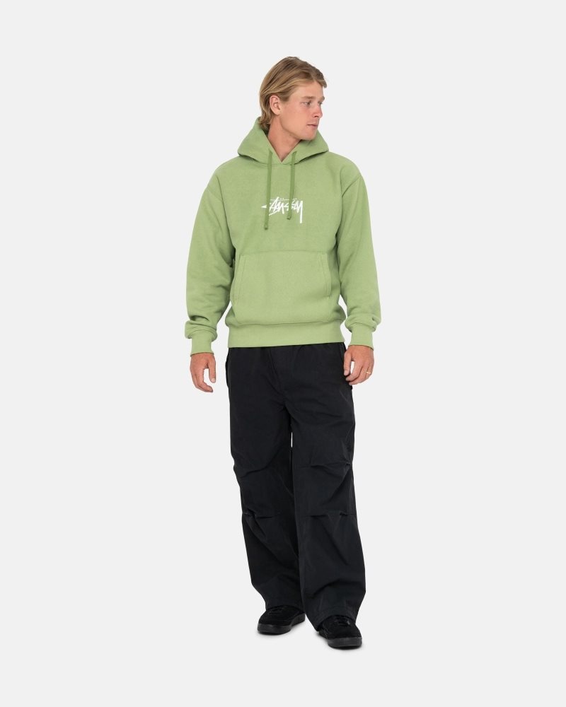 Sweat a Capuche Stussy Stock Logo Applique Moss | KZR-6450868