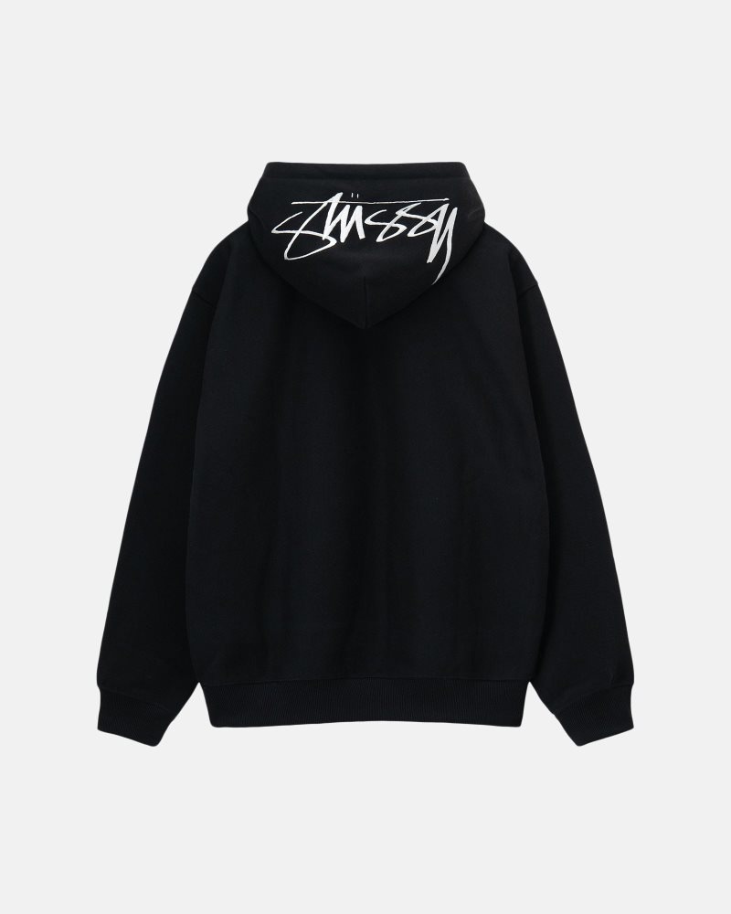 Sweat a Capuche Stussy Back Applique Noir | QGQ-8545214