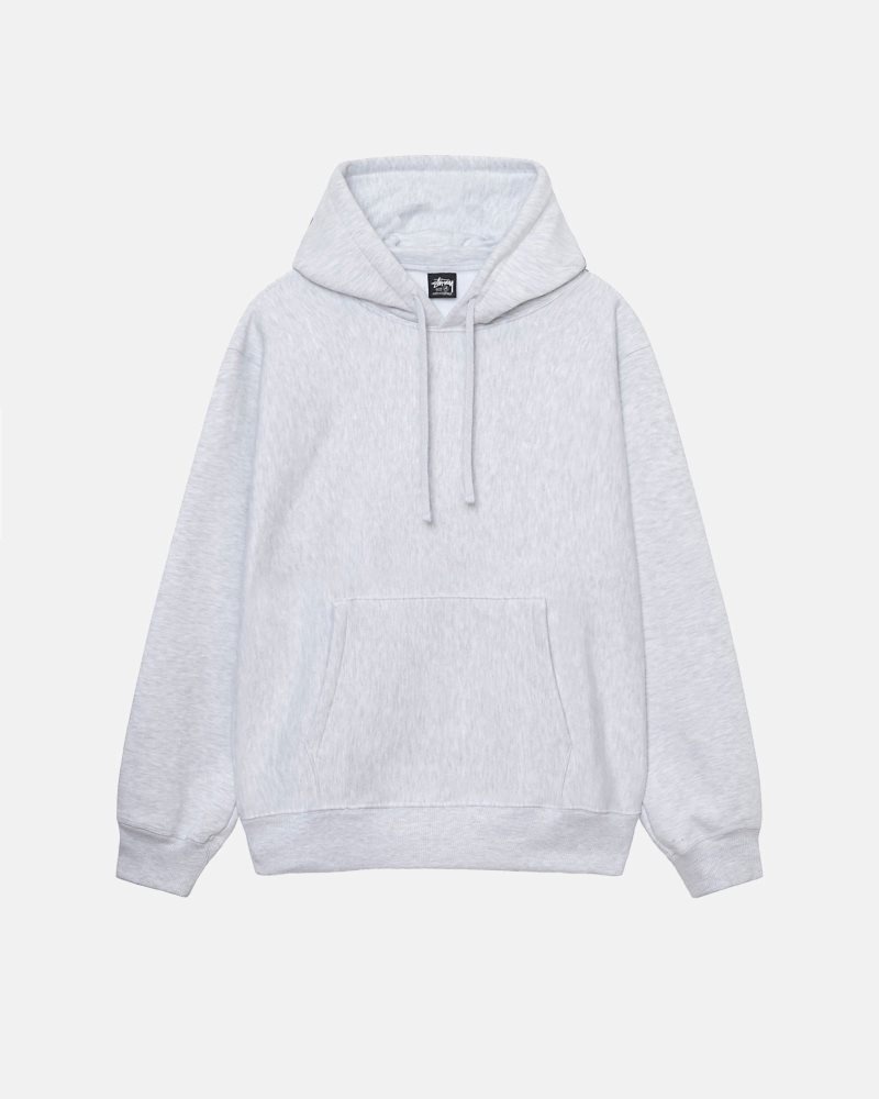 Sweat a Capuche Stussy Back Applique Ash Heather | QUH-9957899