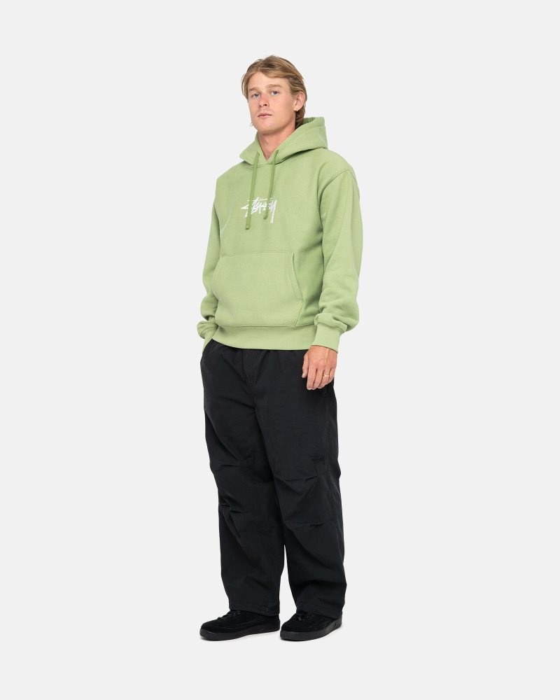 Sweat a Capuche Stussy Stock Logo Applique Moss | KZR-6450868