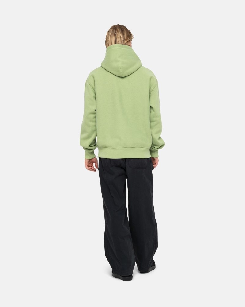 Sweat a Capuche Stussy Stock Logo Applique Moss | KZR-6450868