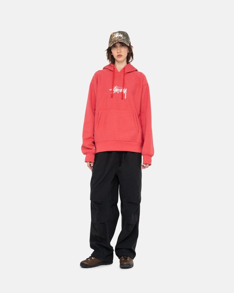 Sweat a Capuche Stussy Stock Logo Applique Pepper | WCE-1647463