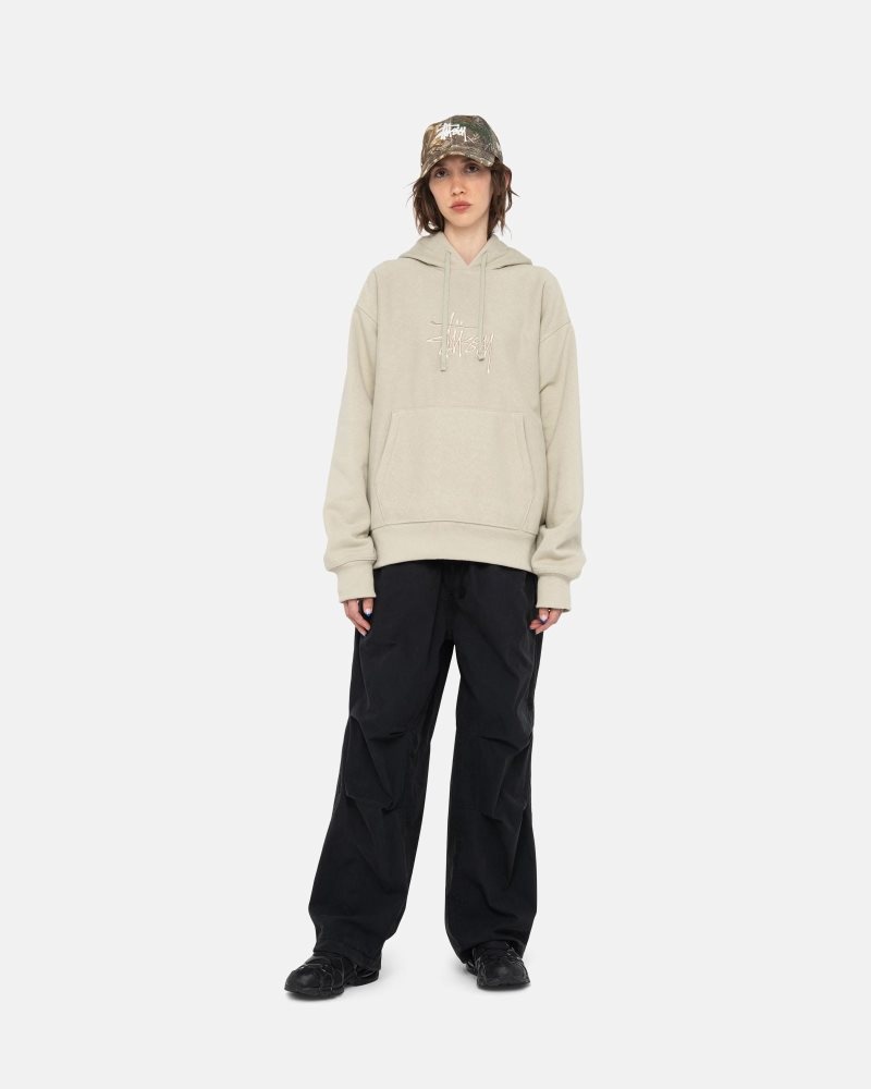 Sweat a Capuche Stussy Basic Applique Kaki | GUR-6591580