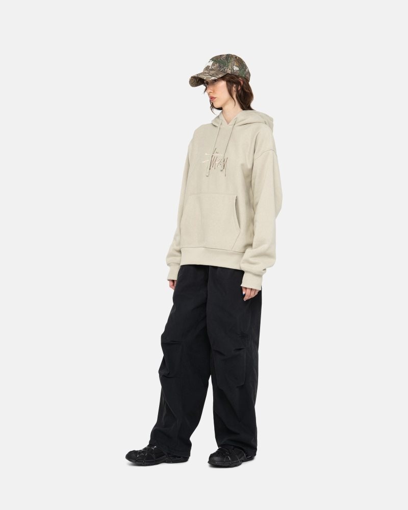 Sweat a Capuche Stussy Basic Applique Kaki | GUR-6591580