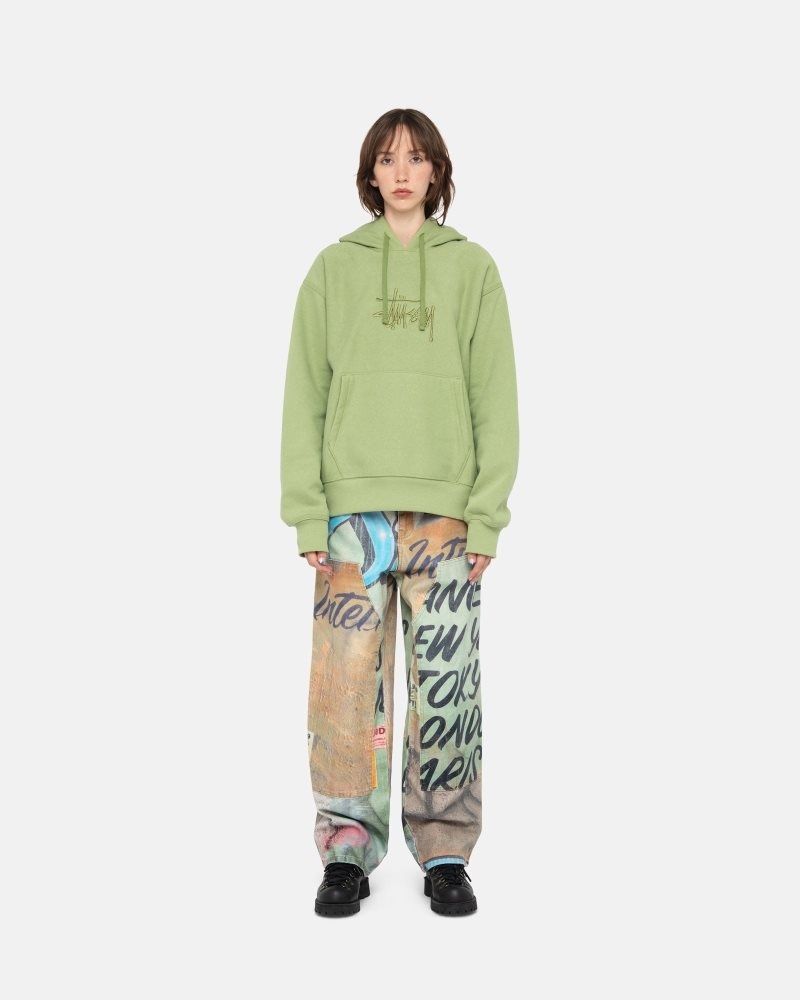 Sweat a Capuche Stussy Basic Applique Moss | PPB-1714885